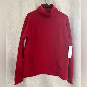Athleta Red Funnel Neck Sweatshirt